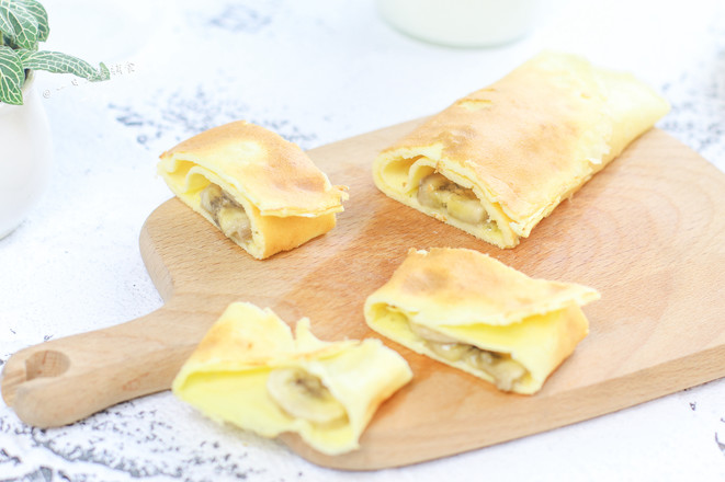 香蕉酸奶卷饼宝宝辅食的做法