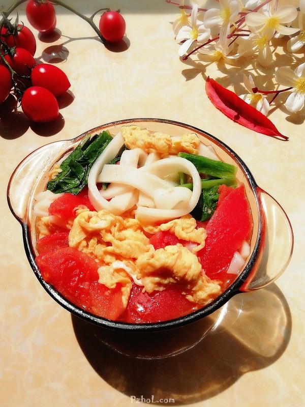 番茄鸡蛋汤粉的做法