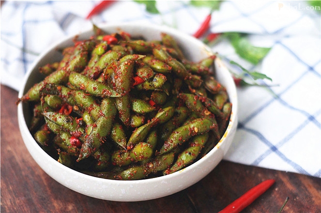 香辣毛豆的做法
